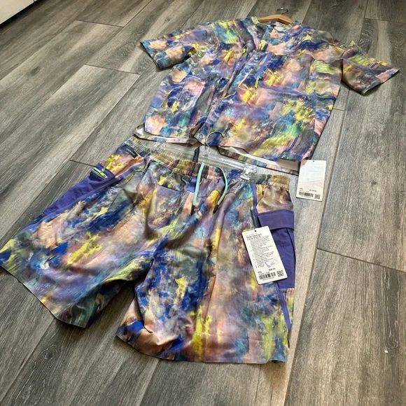 NWT Lululemon Acid Psychedelic EDM XXL shirt shorts set - Picture 5 of 6